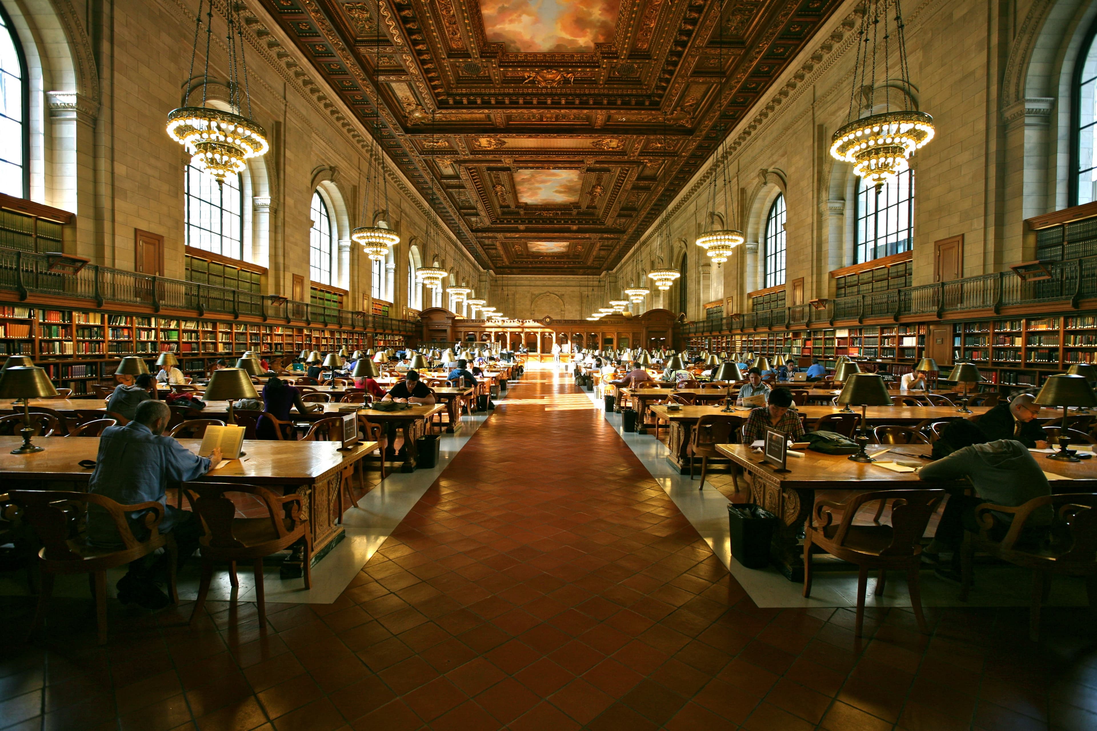 Historic library reading room